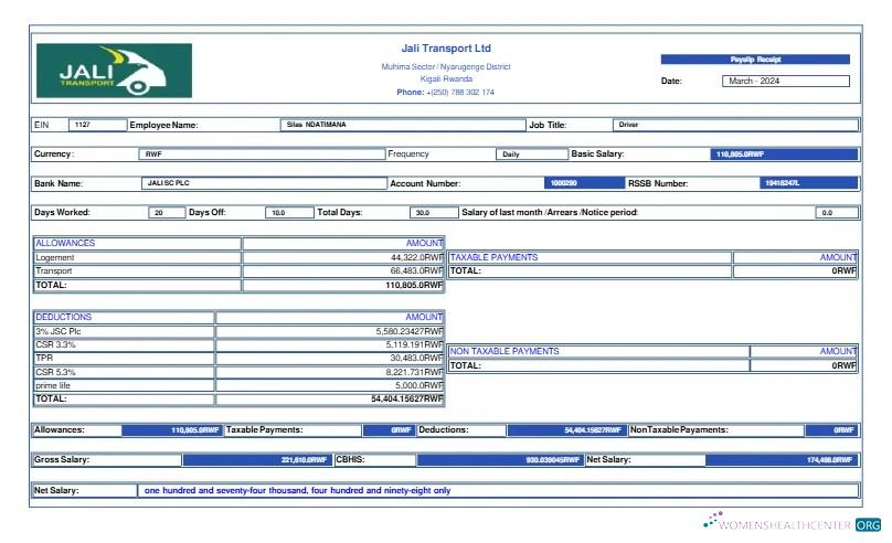 Download Jali Transport payslip template in Word and PDF formats.pdf, 1 Photoshop template